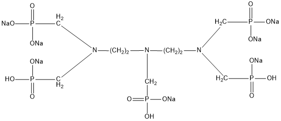 二乙烯三胺五甲叉膦酸七鈉(DTPMP•Na7)結(jié)構(gòu)式